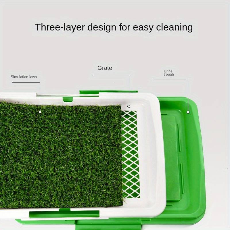 Pet supplies color Artificial lawn  three    layer pet toilet