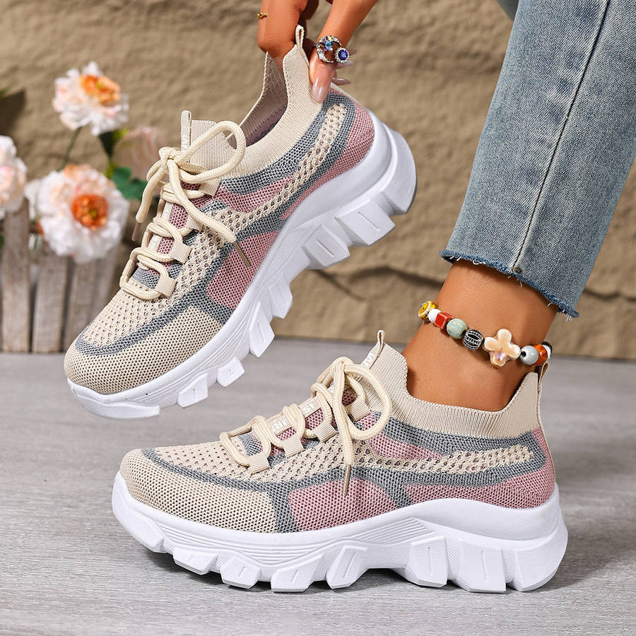 Women S Sneakers Color Khaki Color Matching Sizeuk 4.5
