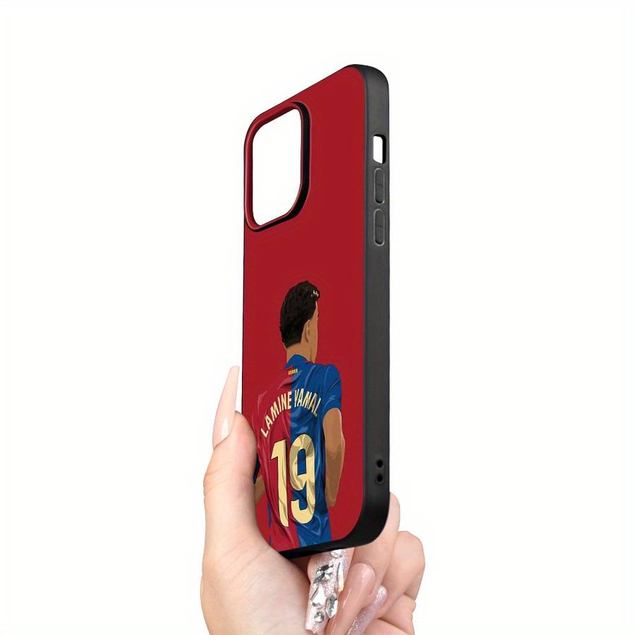 1Pc Black For iPhone 14 Pro Max Jersey Design Phone Case