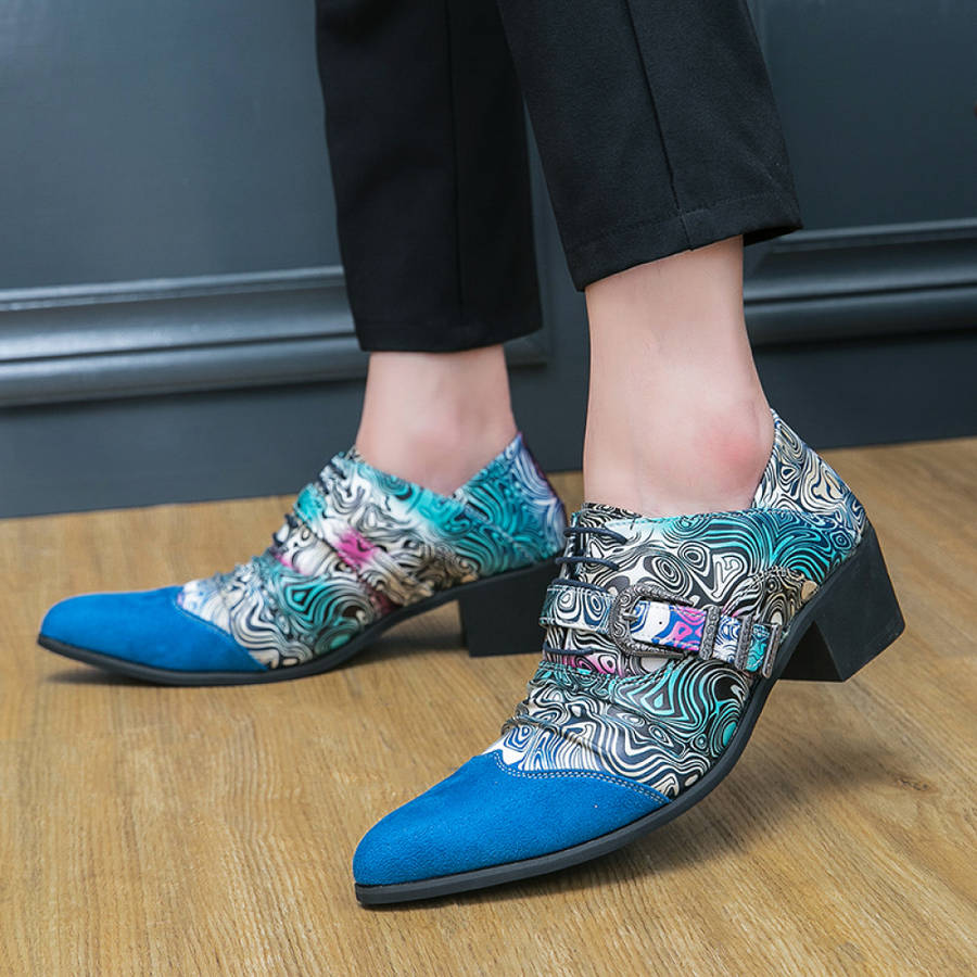Mens Leather Shoes Color Blue Sizeuk 8