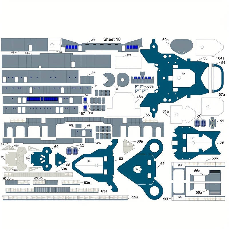 3D Jigsaw Puzzle Model Ship Model 1:250 Bb-39 Material Kit