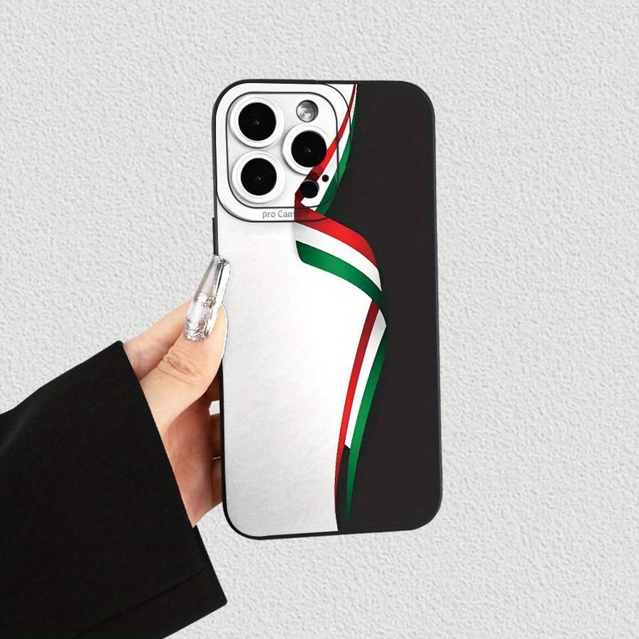 1Pc Mixed Color  For iPhone 16 Plus The Italian Flag Phone Case