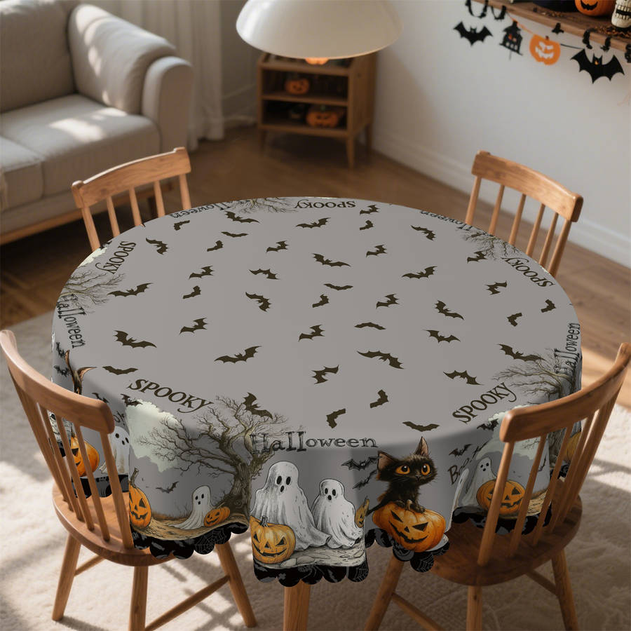 Halloween tablecloth decoration size Round 60inch or 152cm