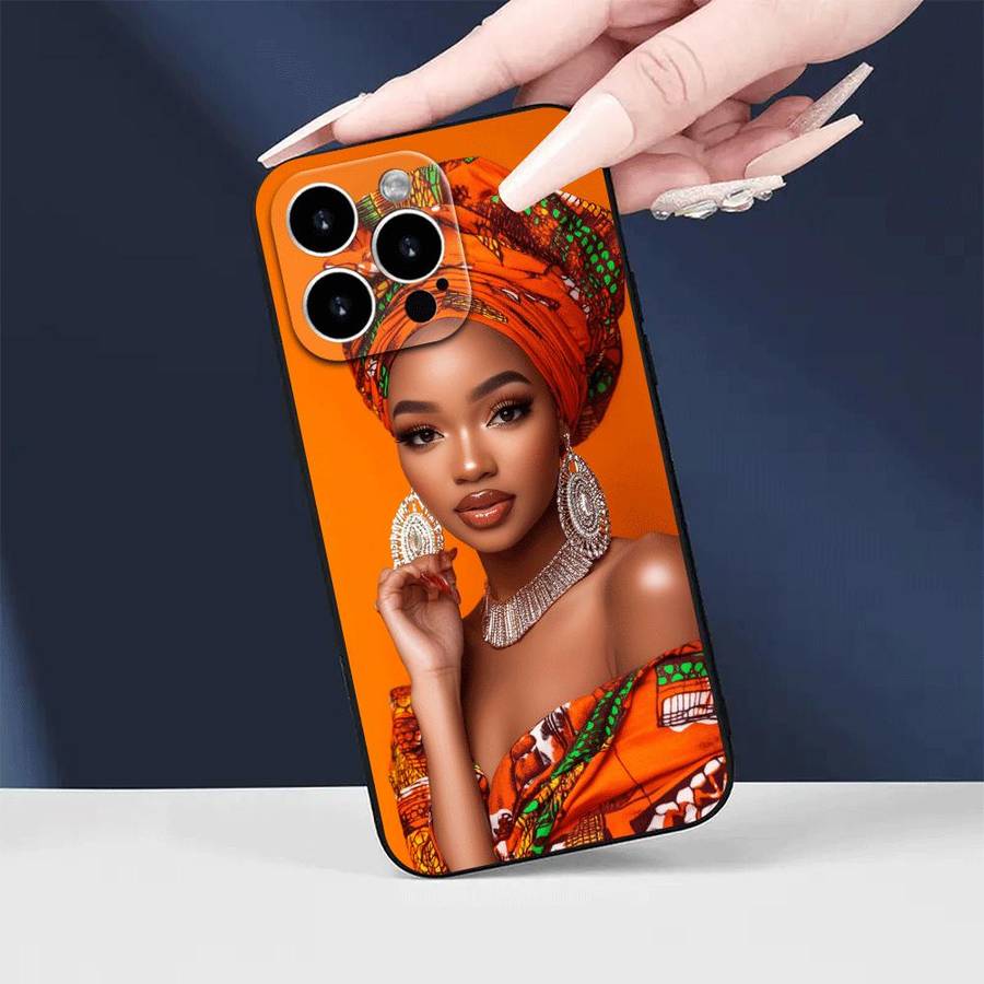 1Pc Black For iPhone 11 Pro Confident African Woman Phone Case