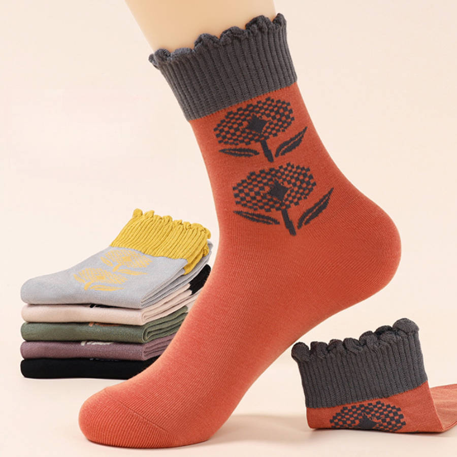 Women S Socks Color 6 Pairs Of Mixed Color Combination Pack Size Onesize