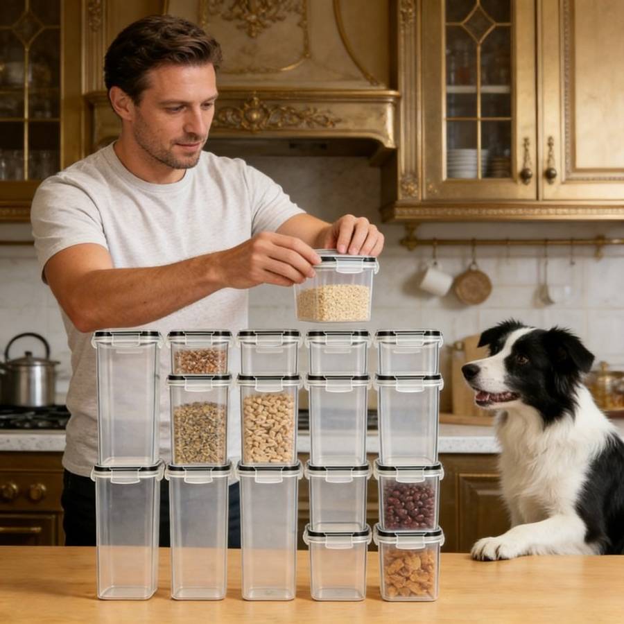 Sealed Jar Applicable People Shiny 16Pc Storage Jar Styledlnnn5714