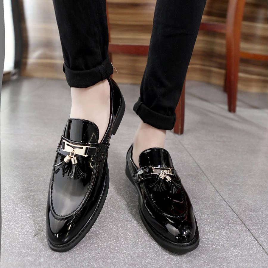Mens Leather Shoes Color Black Sizeuk 5.5