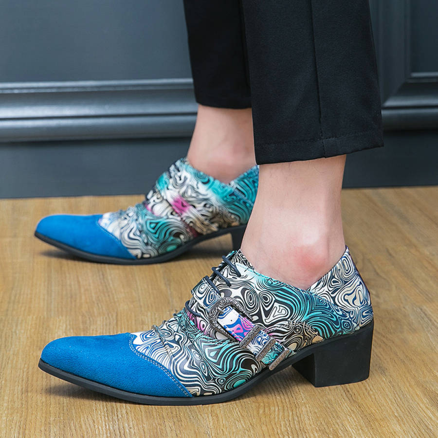 Mens Leather Shoes Color Blue Sizeuk 7
