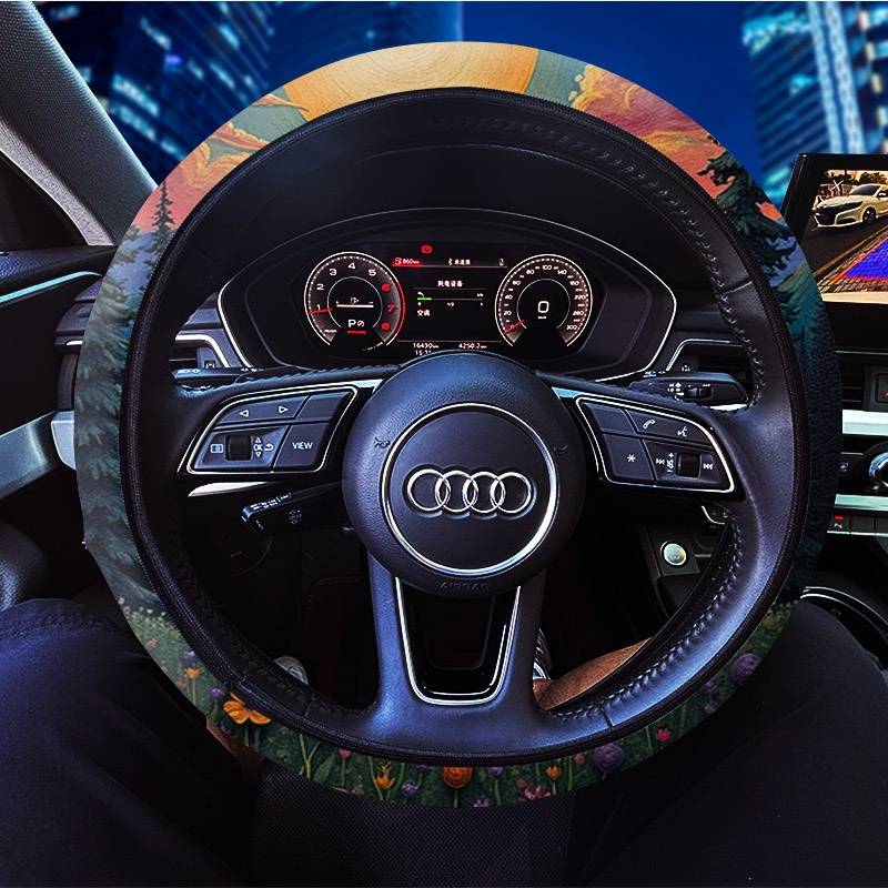 Car Steering Wheel Cover 38X38 Style Digital Printing