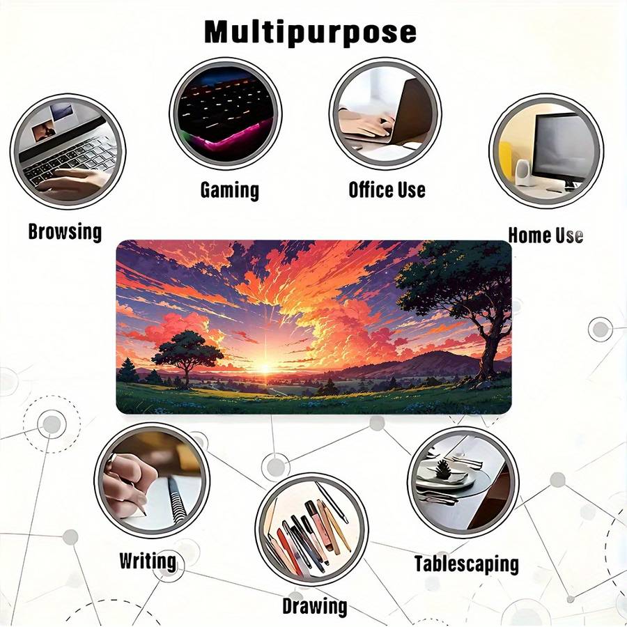 Mouse Pad Size 31.4 X 15.7 Inches 80 X 40 Cm