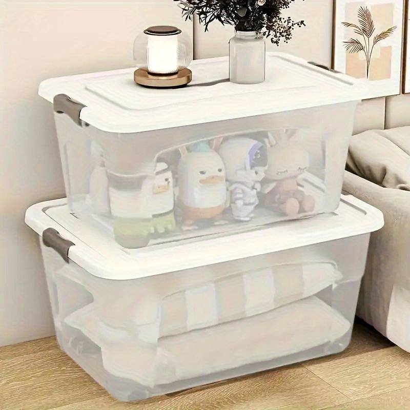 Storage And Organizationcolor Transparent White Style  With Handle And No Wheels