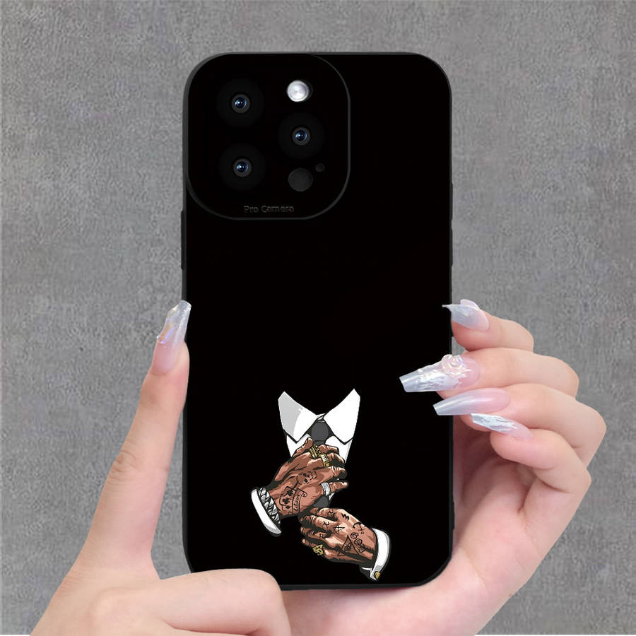 1Pc Black For iPhone X XS Handsome Suit Man Phone Case