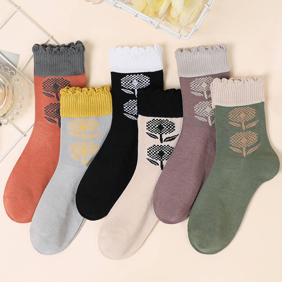 Women S Socks Color 6 Pairs Of Mixed Color Combination Pack Size Onesize