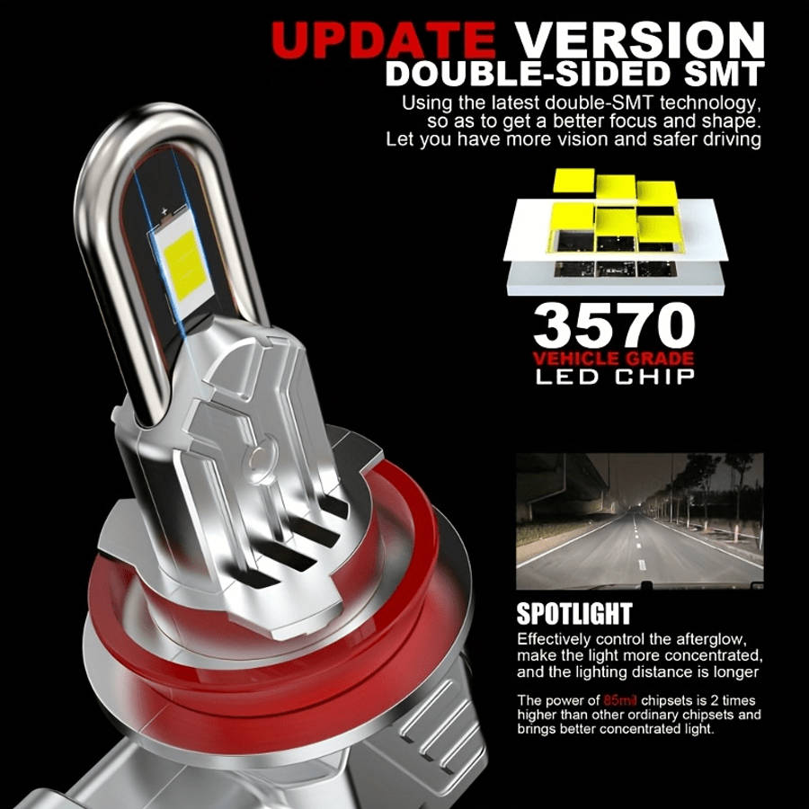 Car Lights Color 2Pcs 6000K H11