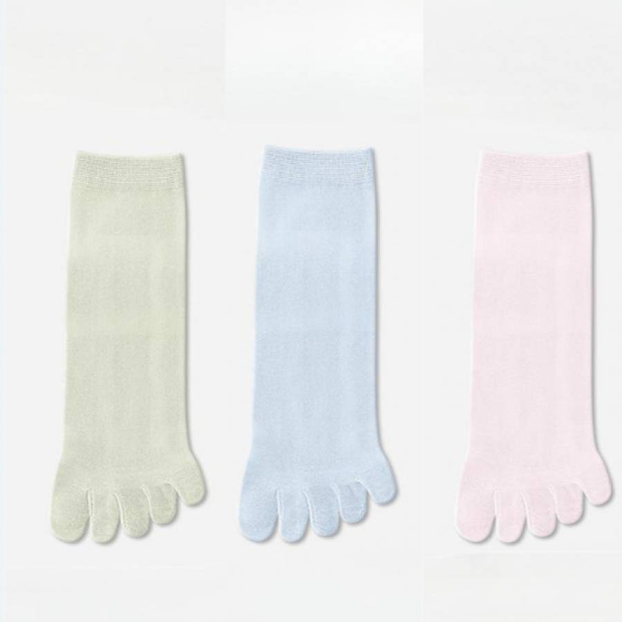 Women S Socks Color 3 Pairs Green Pink Blue