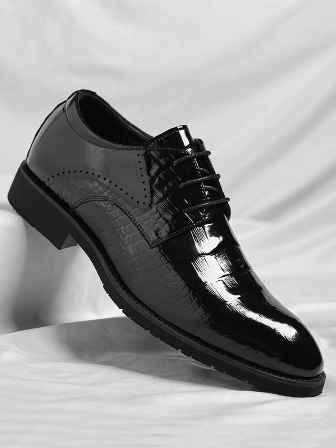 Mens Leather Shoes Color Black Sizeuk 6