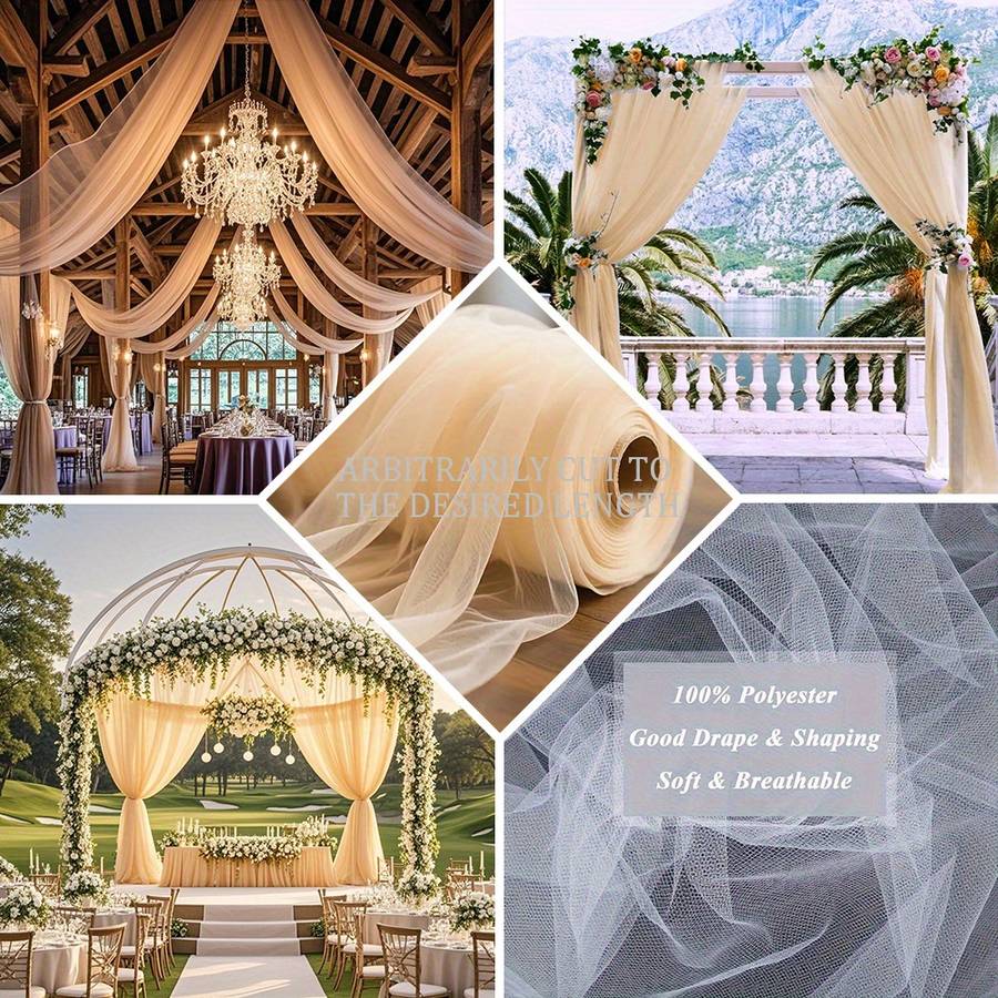 Wedding Supplies Color Champagne Size 76Cm*50M 0.83Yard*54.7Yard