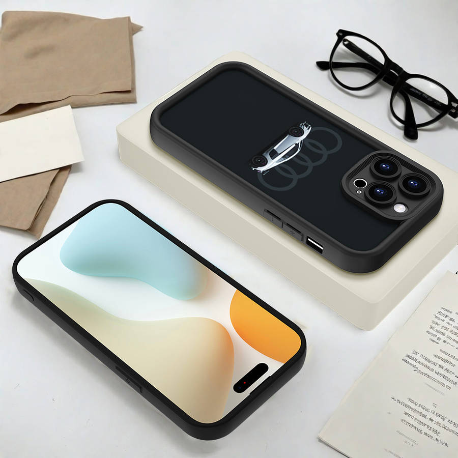 1Pc Black For iPhone SE Car Pattern Phone Case