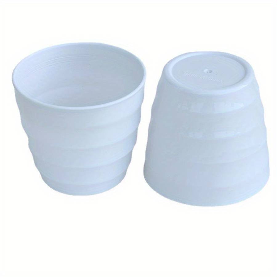 Flowerpot Color 6 Pieces Of White Corrugated Flower Pots