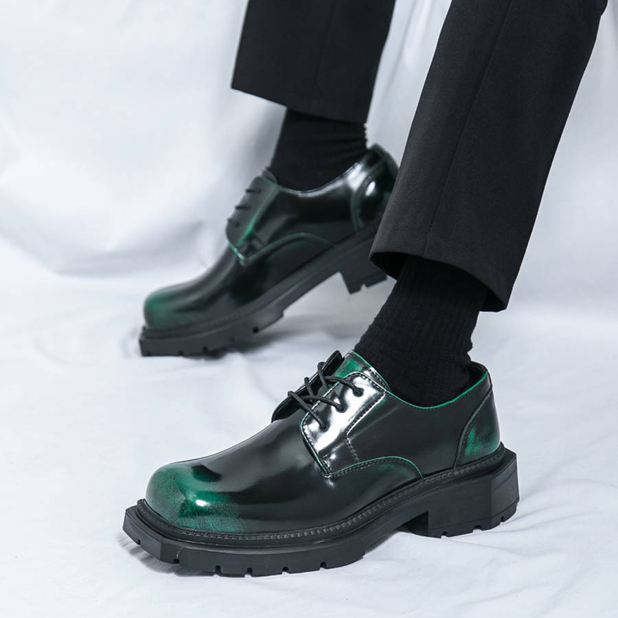 Mens Leather Shoes Color Green Sizeuk 8