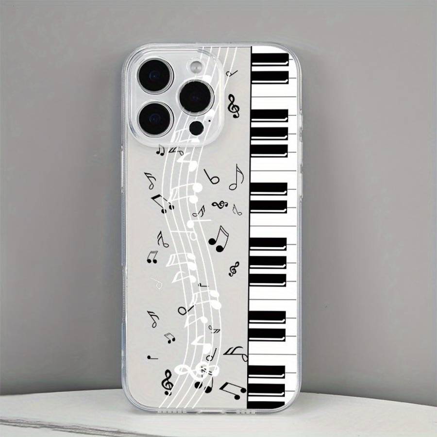 1Pc Transparent For iPhone 13 Mini Piano Sheet Music Phone Case