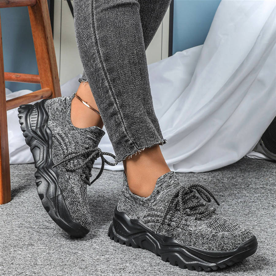 Women S Sneakers Color Black Gray Sizeuk 6