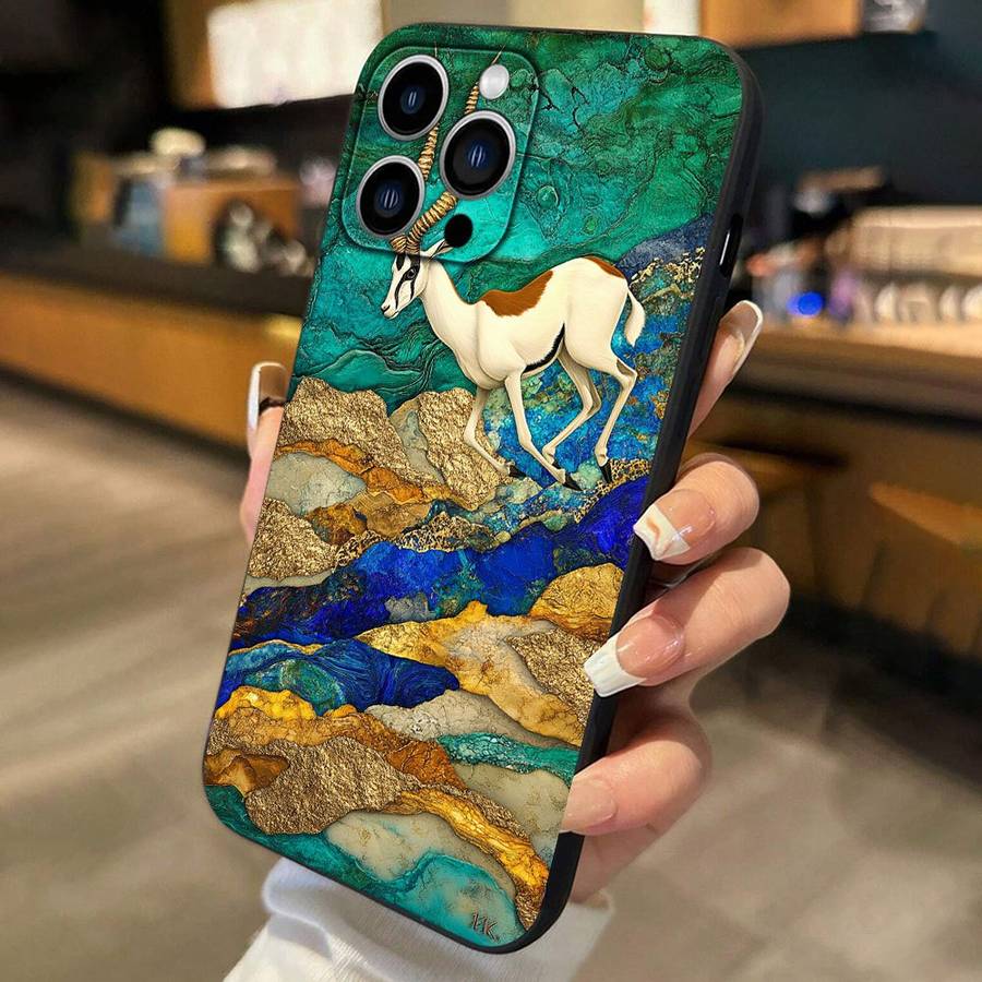 1Pc Black For iPhone XR South African Springbok Leap Phone Case