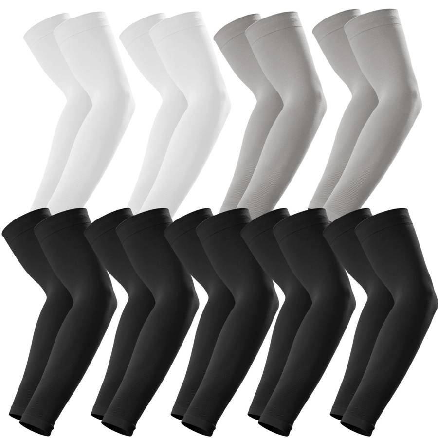 Sunscreen Sleeves Color 5 Pairs Black 4 Pairs White