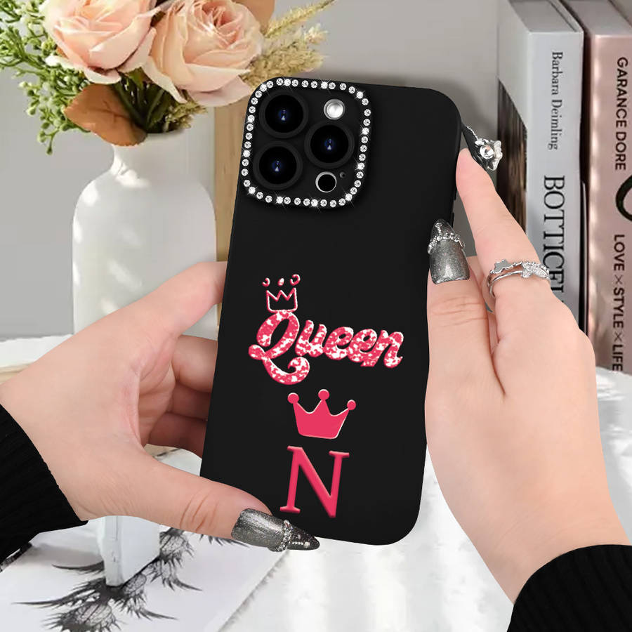 1Pc Black For iPhone X XS Creative Letter N Phone Case