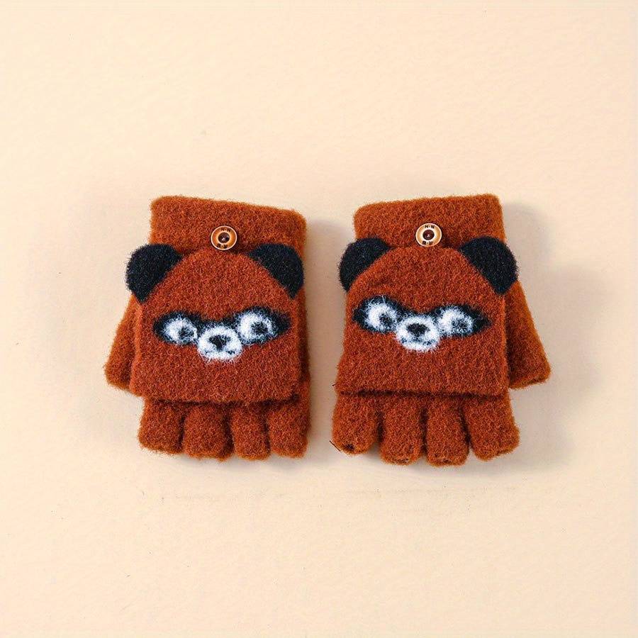 Winter Gloves Color Coffee Size 3 To 6Y