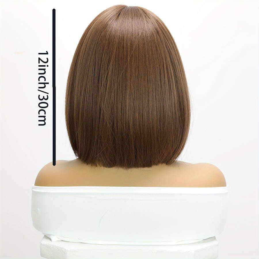 Dark Brown Womens Wigs Hair Length 10.16Cm
