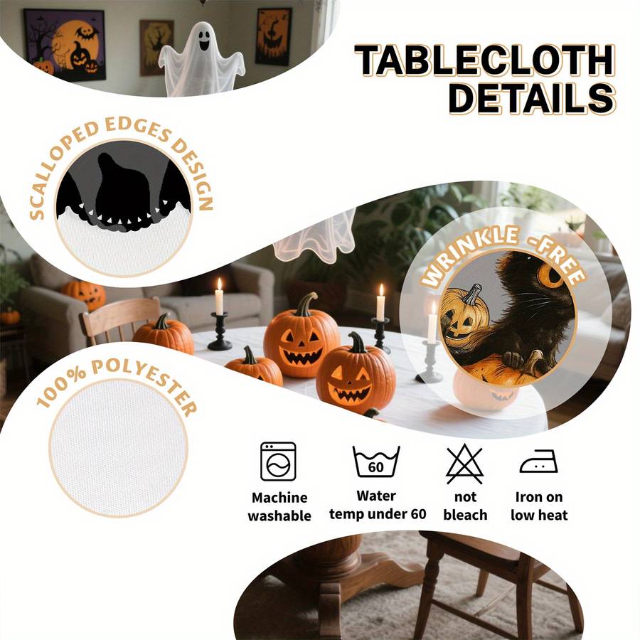 Halloween tablecloth decoration size Round 60inch or 152cm