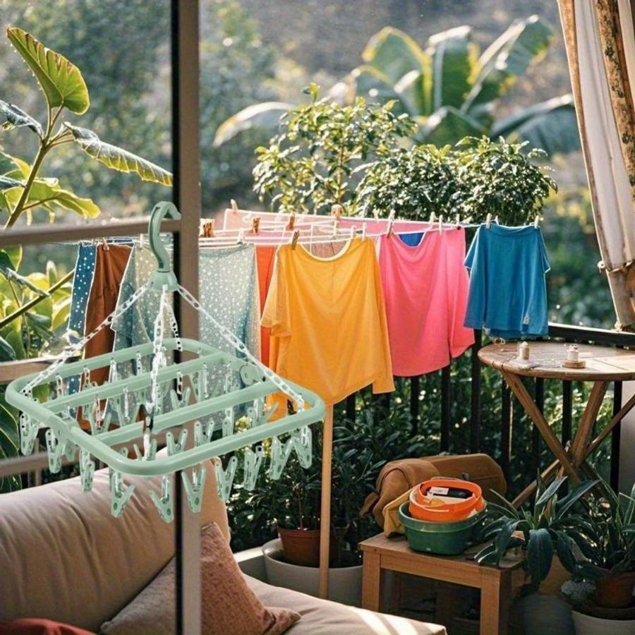 Clothes Rack Blue Quantity 2Pcs