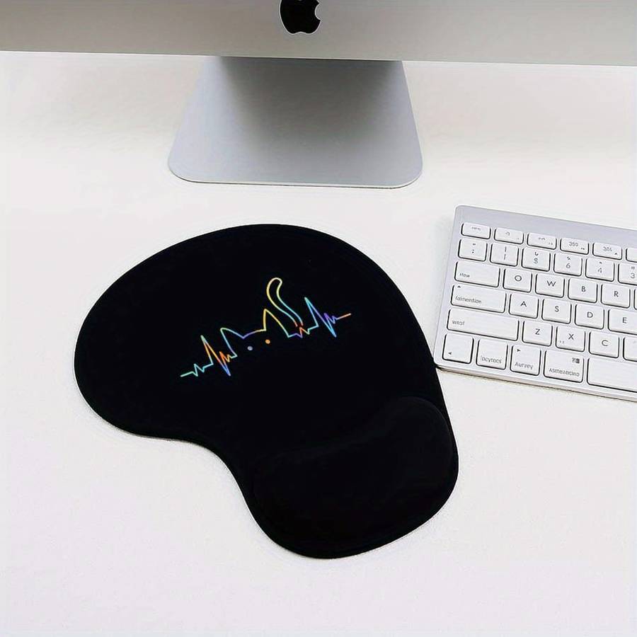 Professional EcoFriendly Heartbeat Mouse With Wrist Rest For Study Room Pink