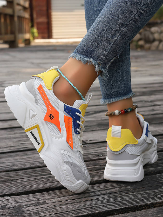 Women S Sneakers Color Blue And White Sizeuk 6