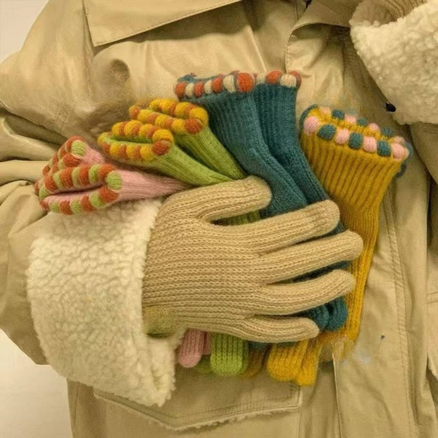 Gloves Color Green Sugar Beans