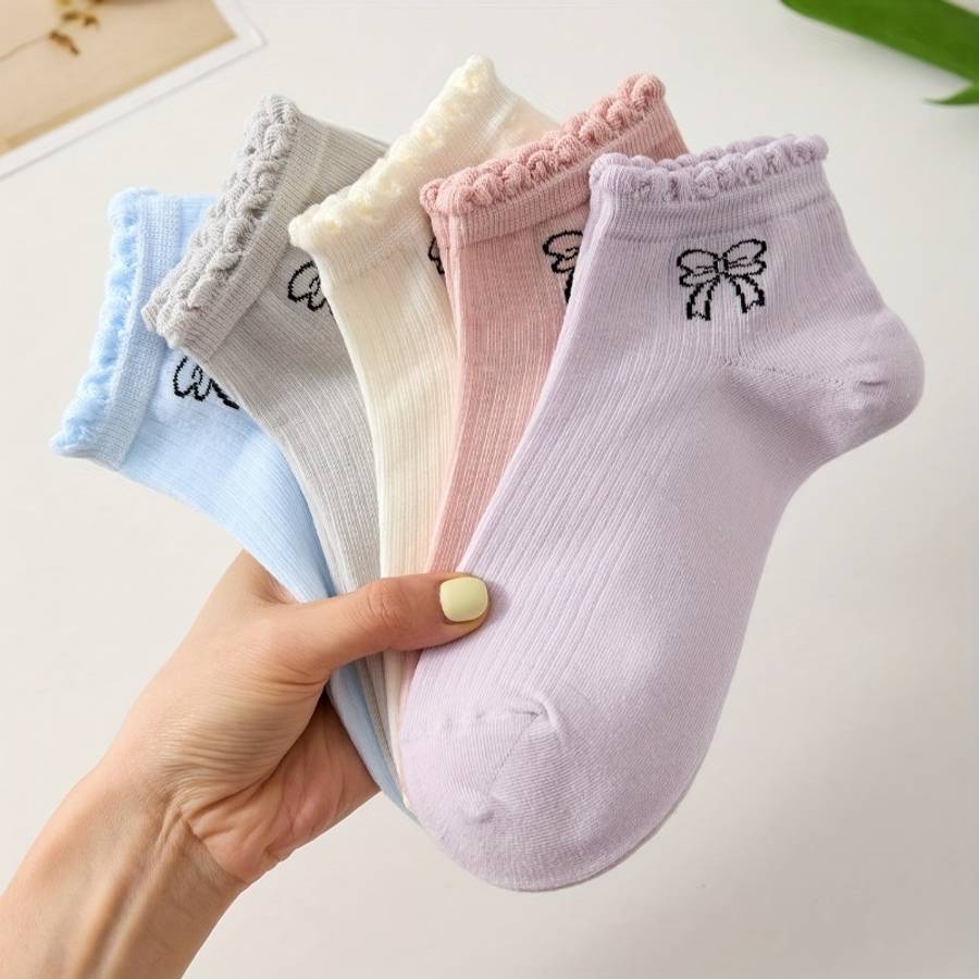 Women S Socks Color Mixed Color5 Pairs Size Onesize