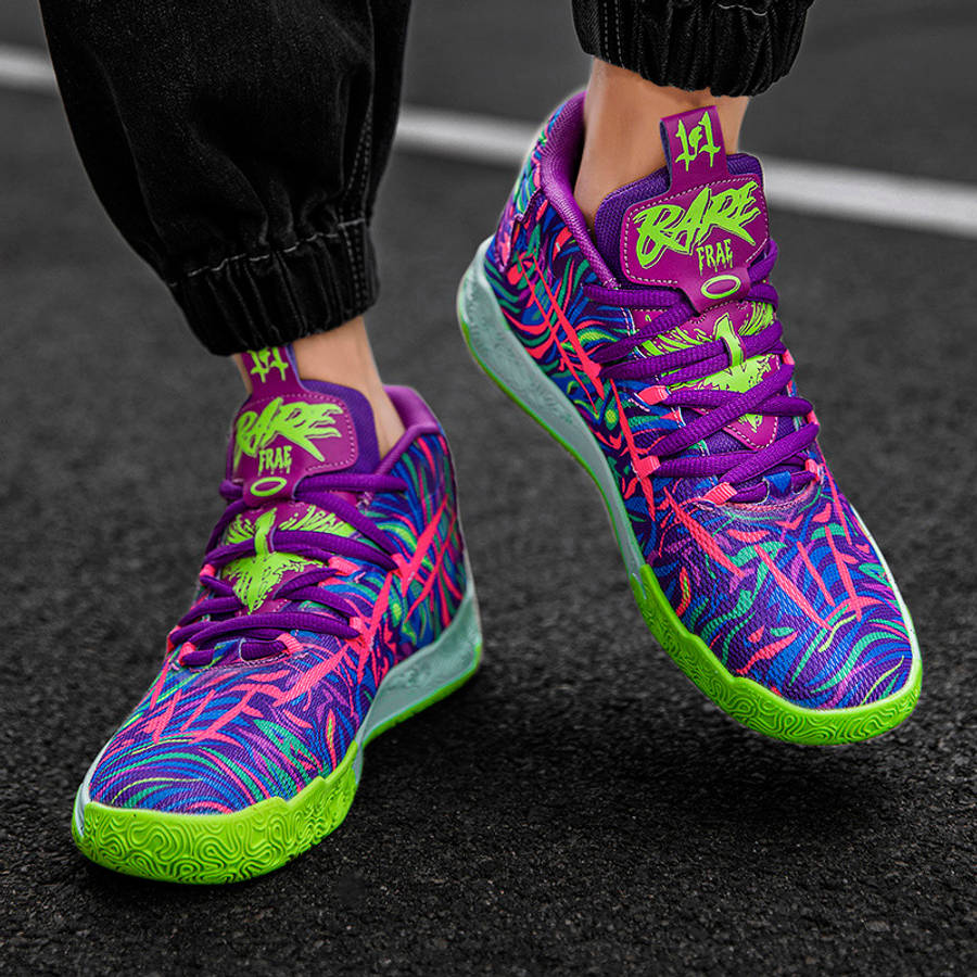 Sneakers Purple Green Size Uk 4
