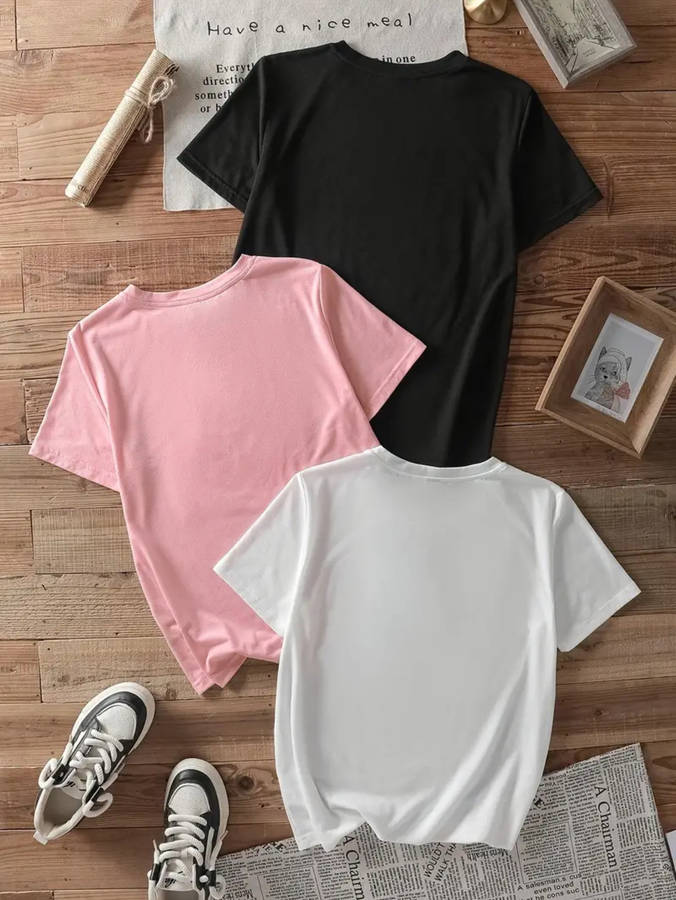Womens T Shirt Color Mixed Color Size15-16Y
