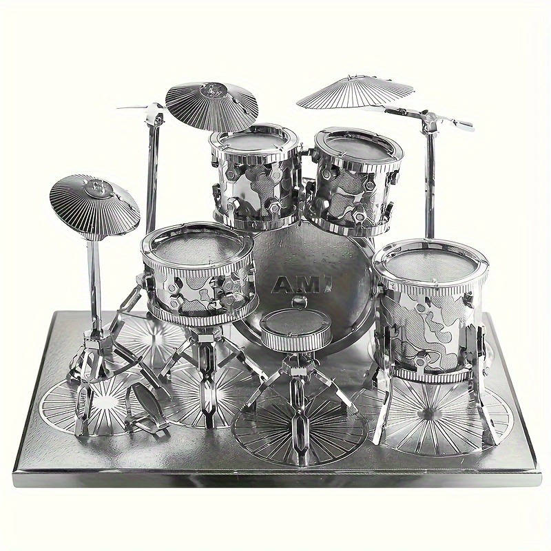 3D Puzzle Musical Instrument Model Items Drum Kit