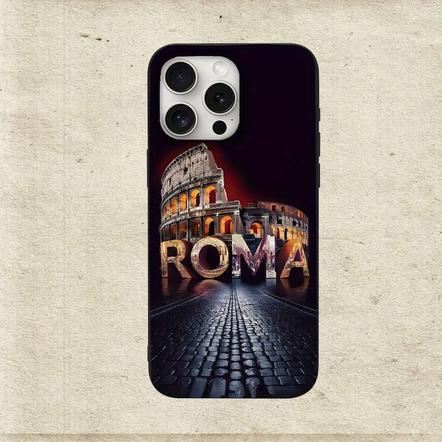 1Pc Black For iPhone 11 Colosseum Design Phone Case