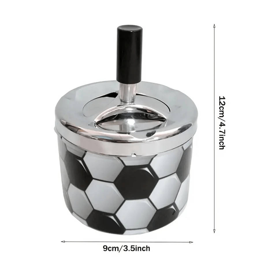 Heavy Duty Vintage Metal Ashtray With Windproof Rotating Lid Heavy Duty Beauty