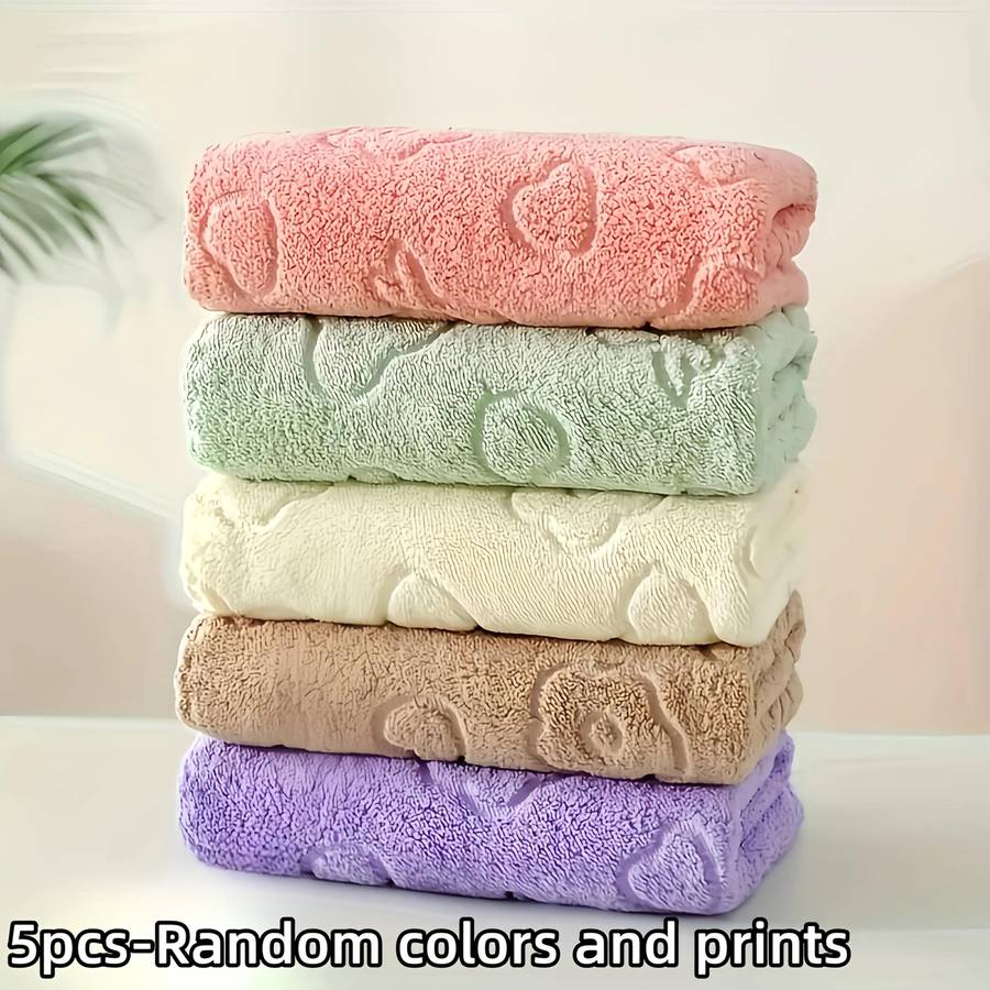 Towel Color Random 5 Pieces Sizescouring Pad