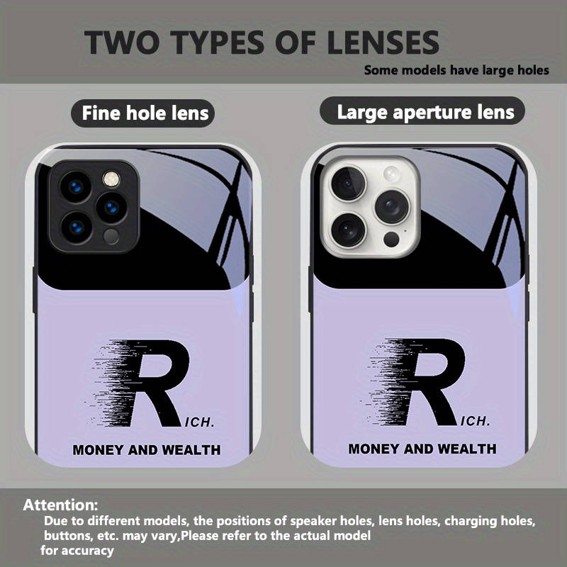 1Pc Mixed Color For iPhone SE 4 Letter R Pattern Phone Case