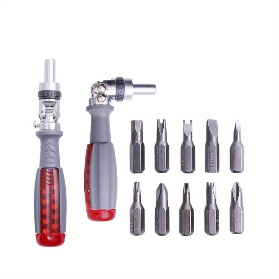 Screwdriver Bit Tool Set Color Twistable Ratchet Screwdriver 10 In 1 Upgraded Version