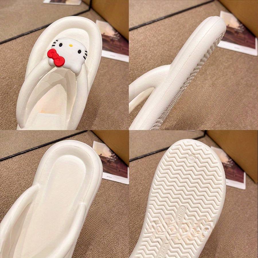 Ladies Summer Flip Flops White Uk 6