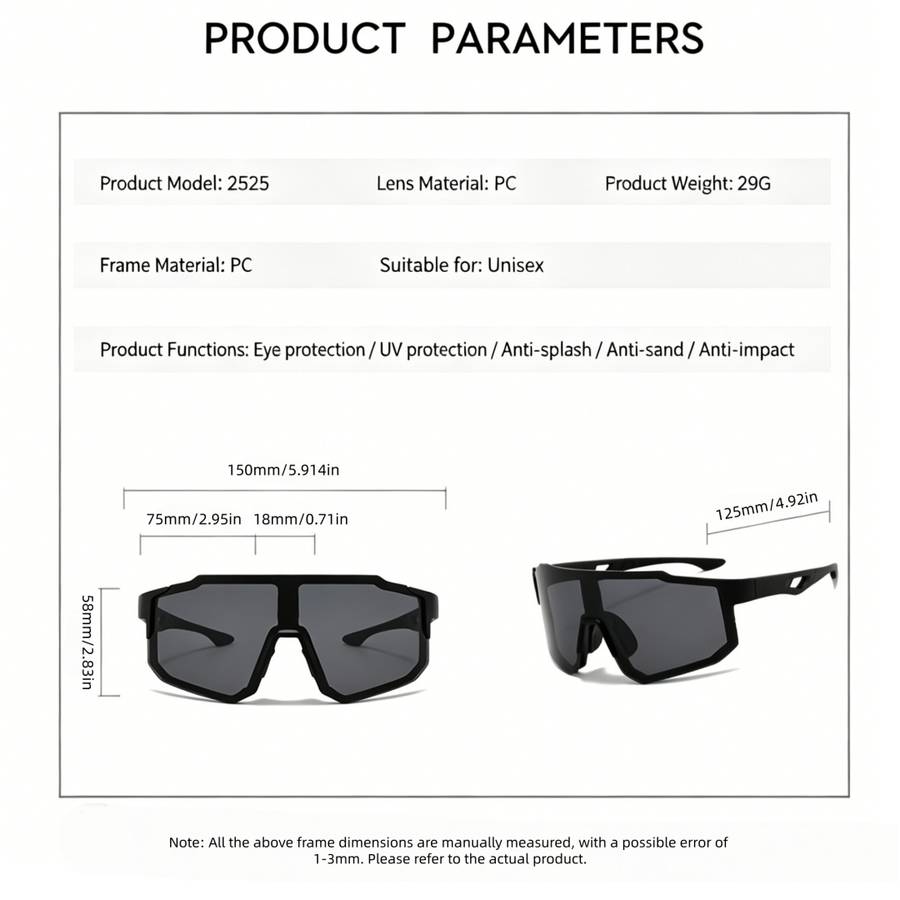 Cycling Glasses Color C8 T6 1 Lens Cloth