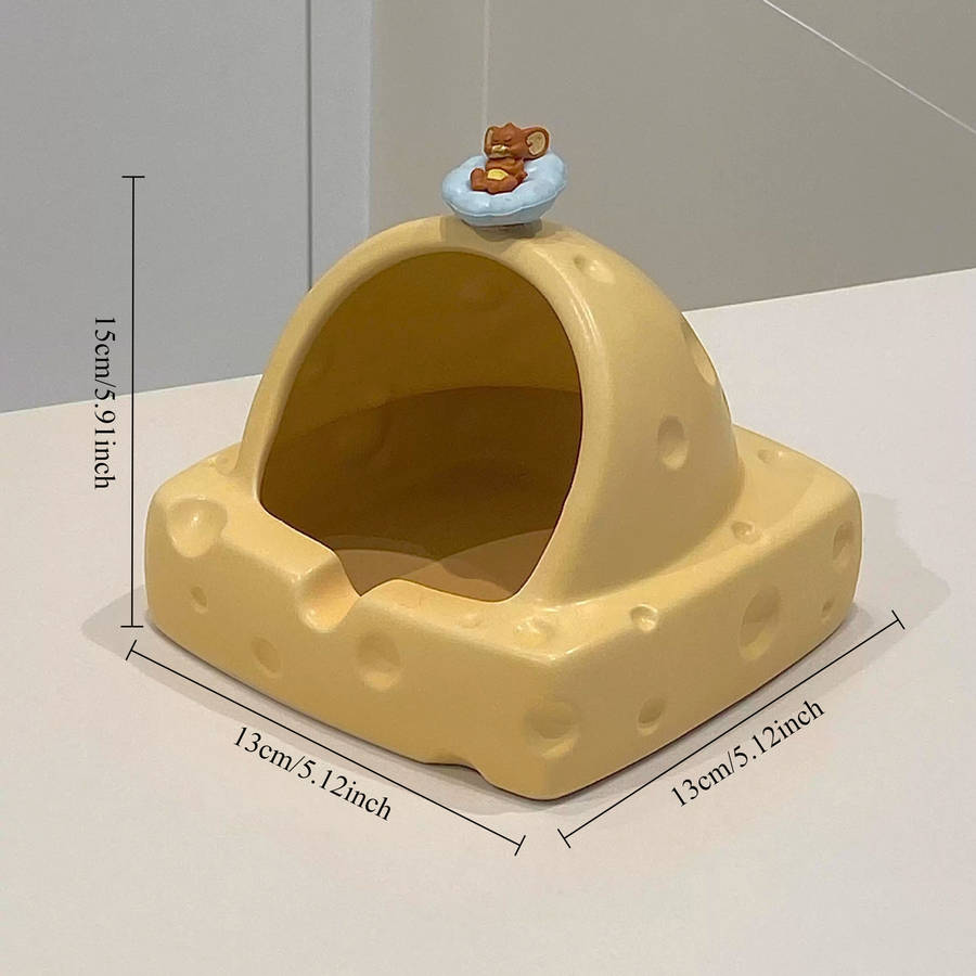 Pet Supplies Color Round Corner Anti Collision Ice Feel Easy To Clean Cheese Mouse House