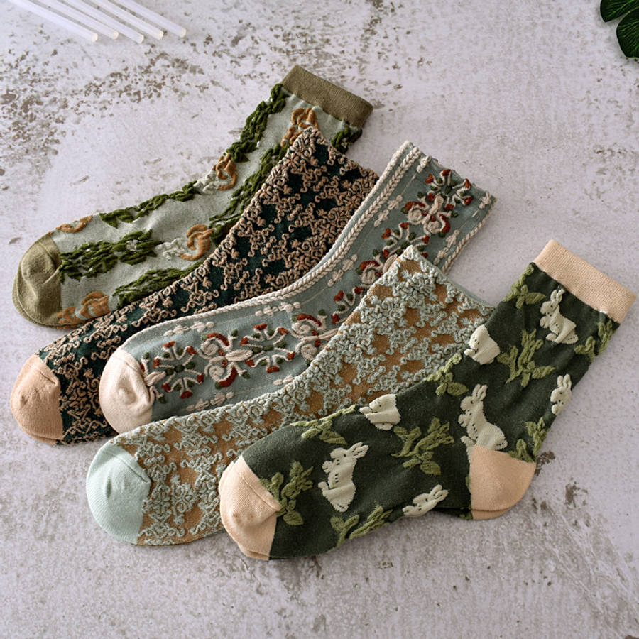 Women S Socks Color 5 Pairs Of Combo Sets Size Asian Onesize