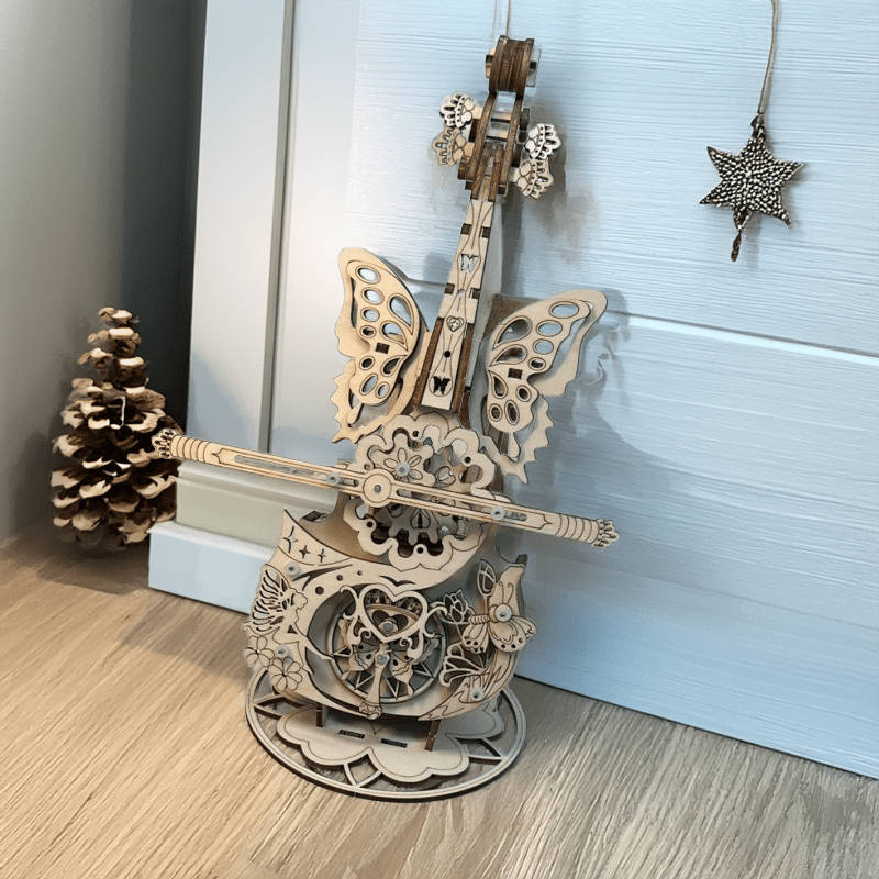 3D Puzzle Musical Instrument Model Color Butterfly Violin